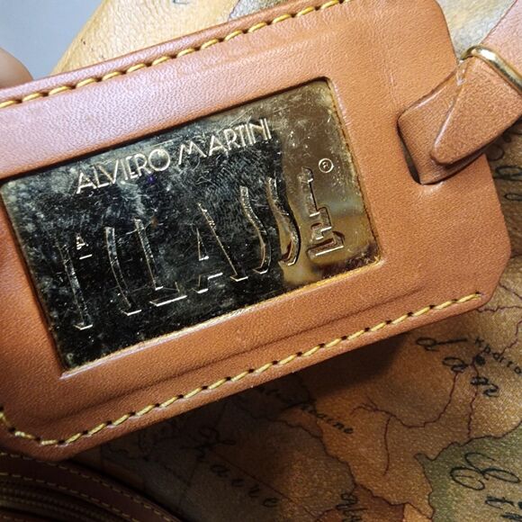 Alviero Martini 1A Classe GEO Classic Map Shoulder Sling Backpack Body Bag ITALY - Picture 12 of 16